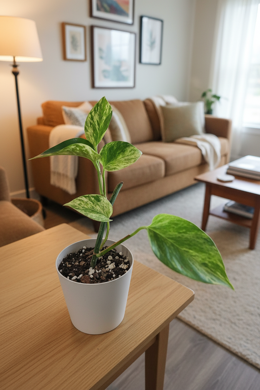 Marble Queen Pothos - Living Room 1
